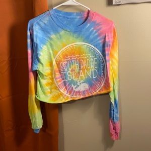 Cropped tie dye tee